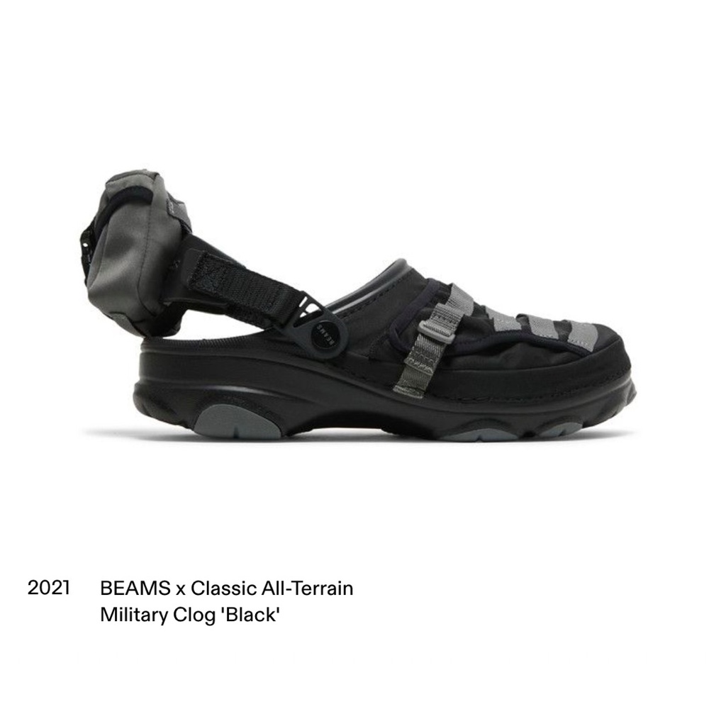 CROCS X BEAMS CLASSIC ALL-TERRAIN MILITARY CLOG SHOES 'BLACK'
